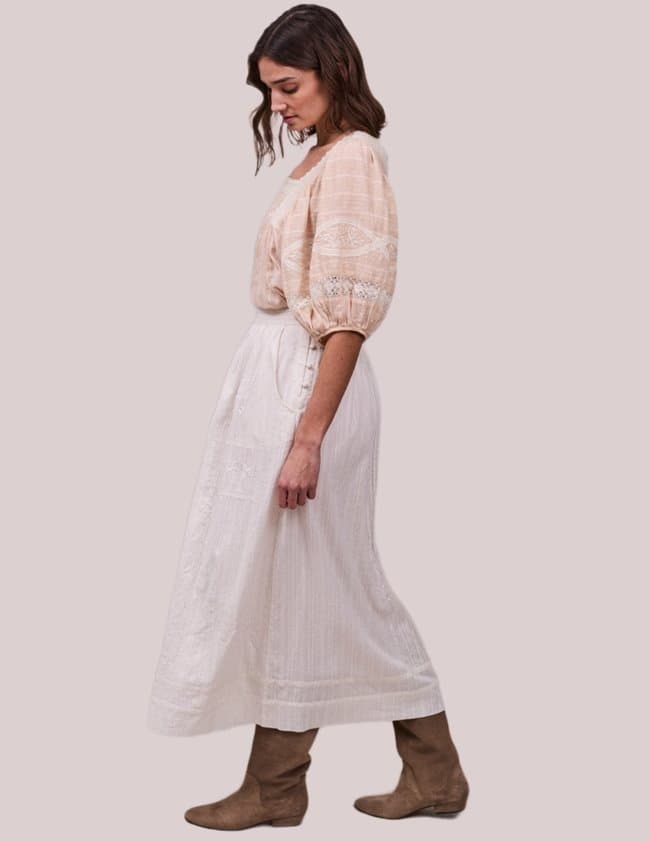 FAUNE sima blouse - blush side
