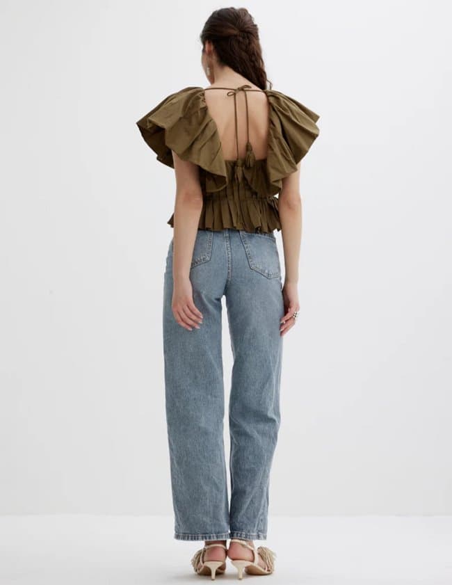 Scarlett Poppies sagar top - green detail