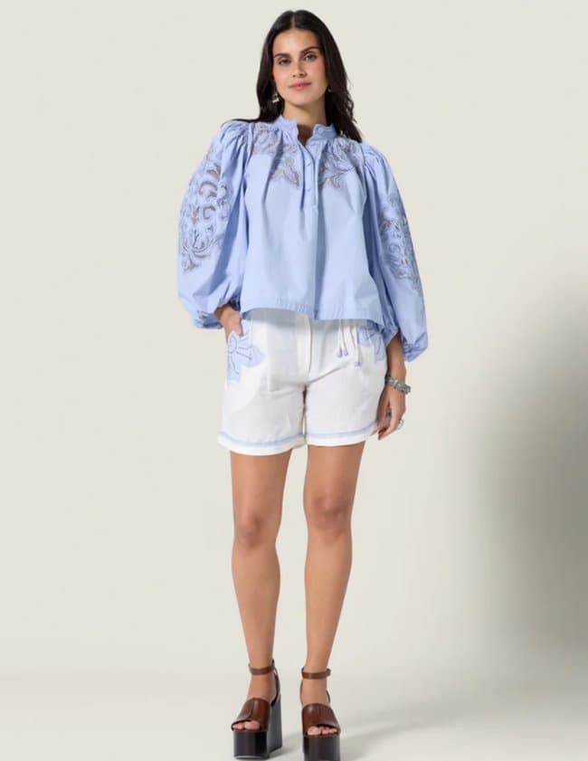 Scarlett Poppies vesma top - blue detail