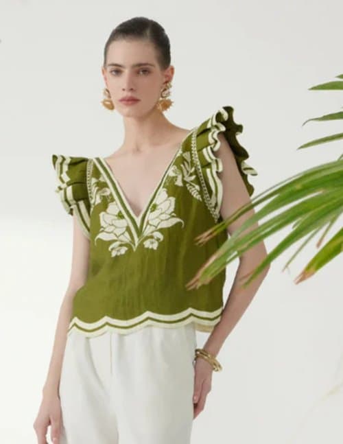 Scarlett Poppies vittore top - green