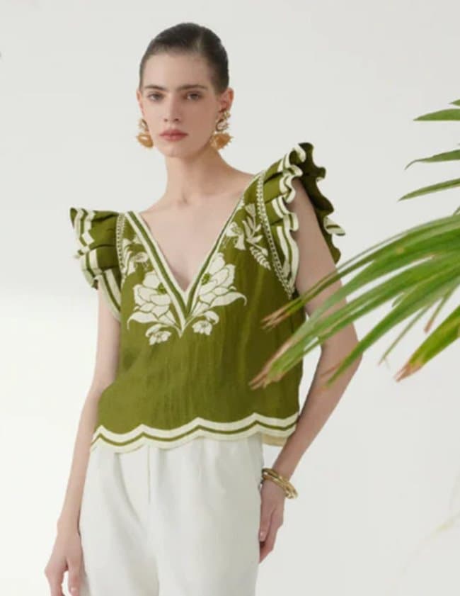 Scarlett Poppies vittore top - green