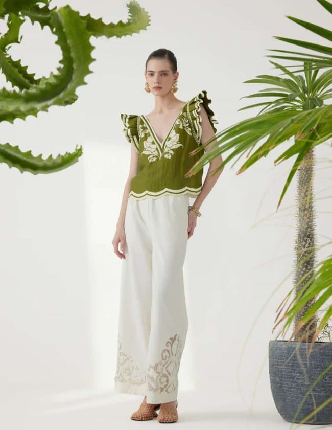Scarlett Poppies vittore top - green model