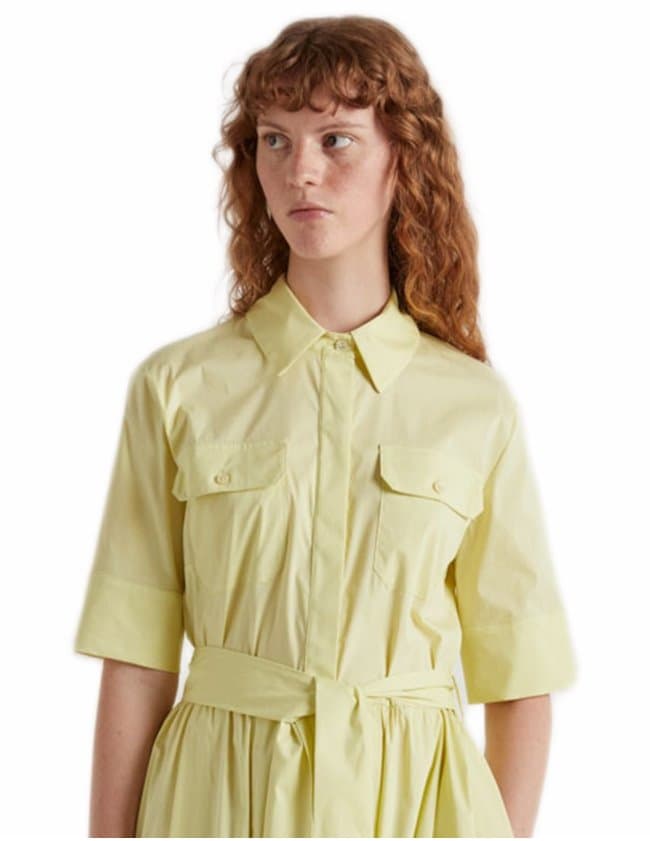 MeiMeiJ shirt dress - yellow back