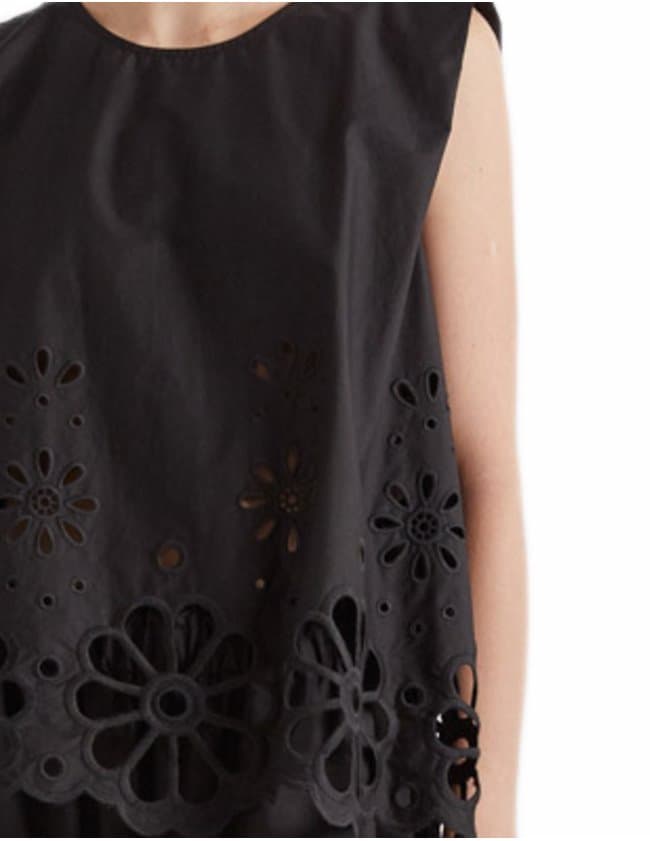 MeiMeiJ flower top - black back