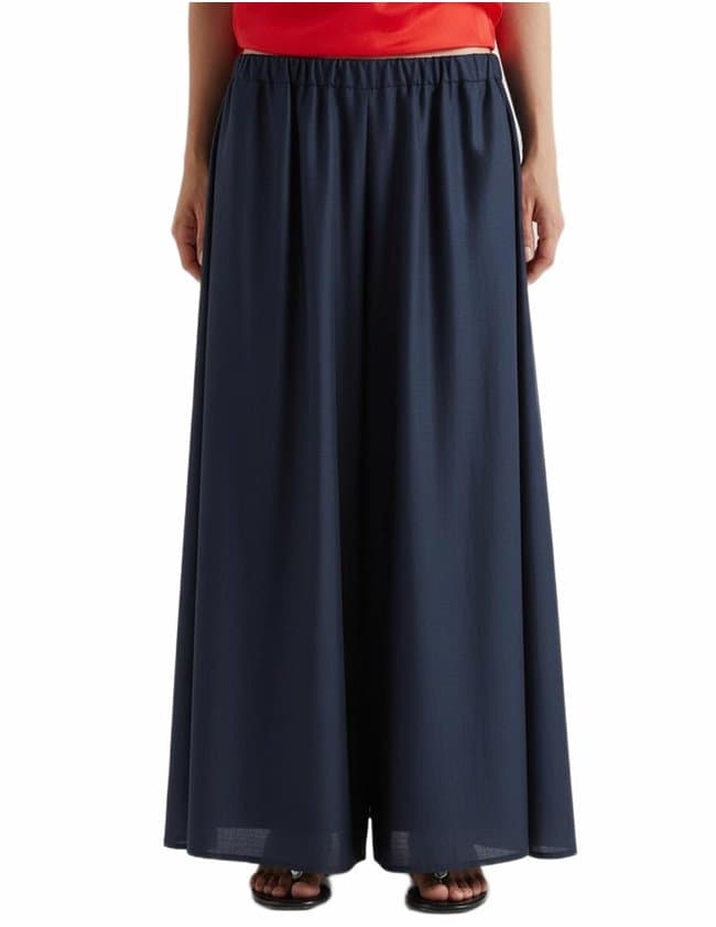 MeiMeiJ wide leg trousers - navy back