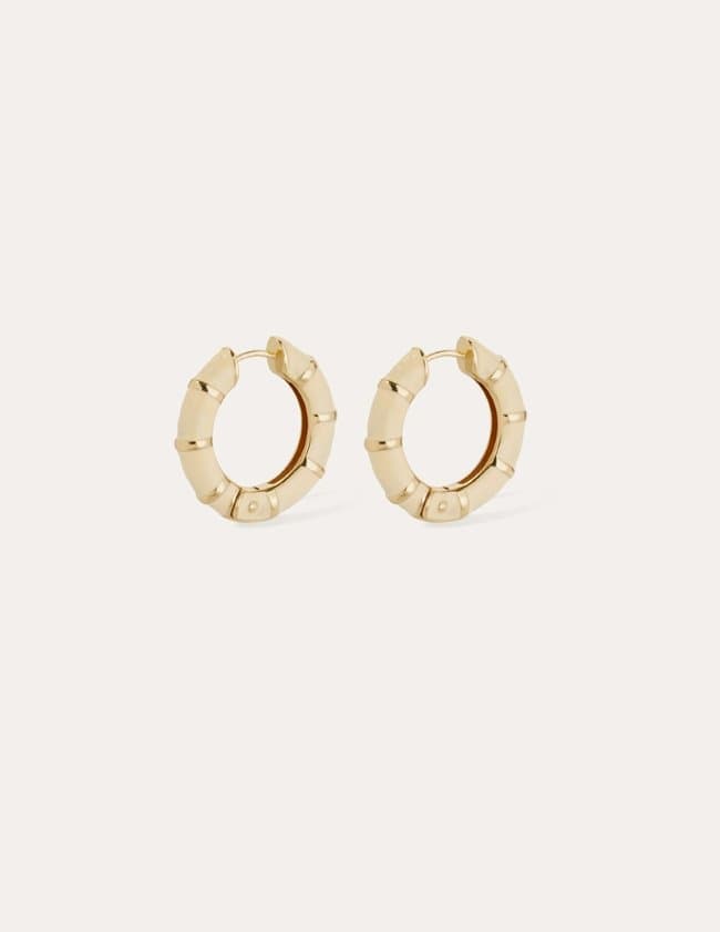 Gas Bijoux bambou mini earrings - cream