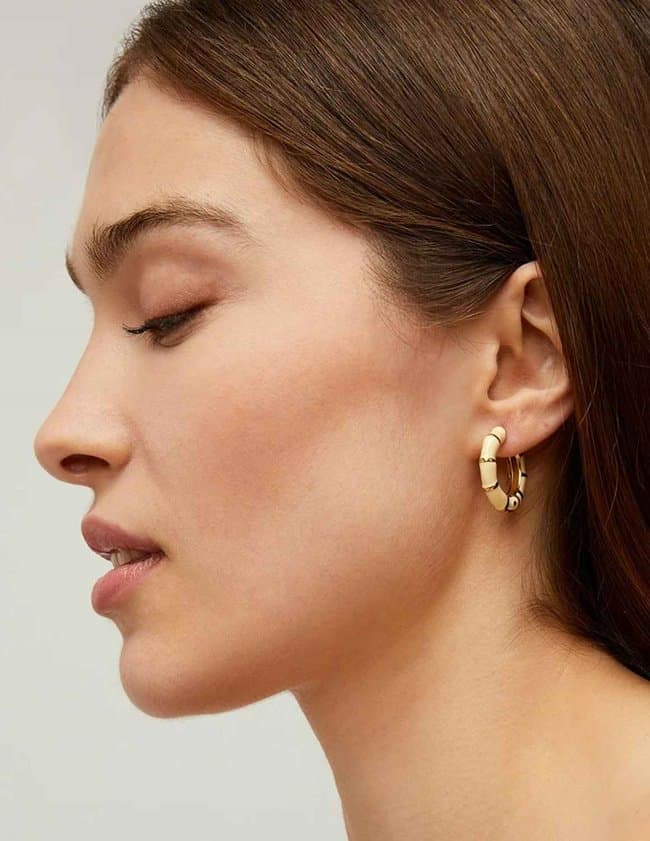 Gas Bijoux bambou mini earrings - cream back