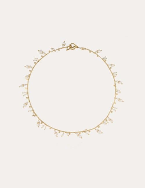 Gas Bijoux tangerine necklace - mother of pearl