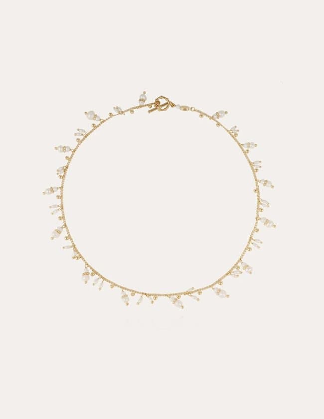 Gas Bijoux tangerine necklace - mother of pearl