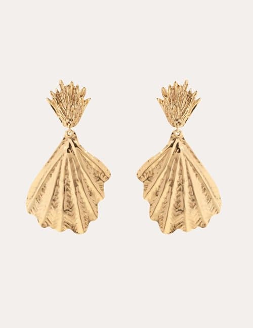 Gas Bijoux shell earrings - gold