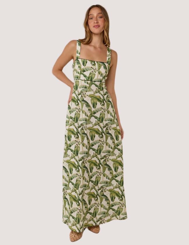 Palm Noosa belle dress - riviera detail