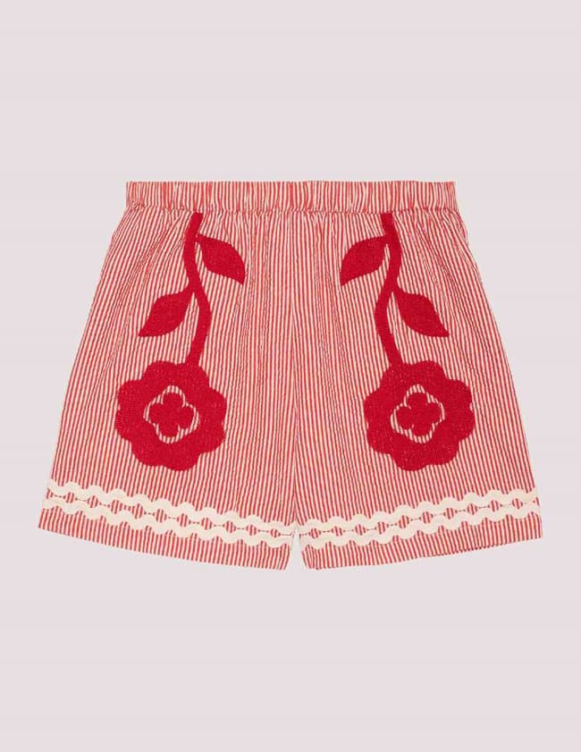 Sissel Edelbo abelone shorts - red flower back