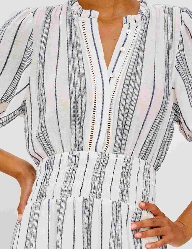Rails brent dress - salino stripe detail