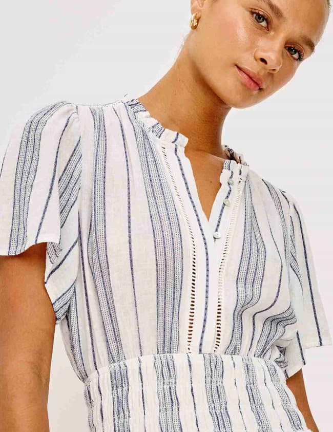 Rails brent dress - salino stripe back