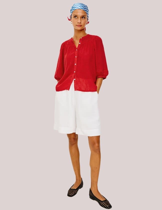 Rails theia shirt - tomato detail