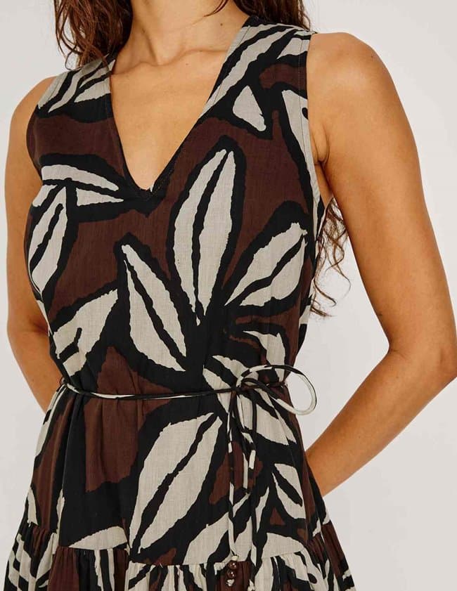 Rails maeve dress - cocoa floral side