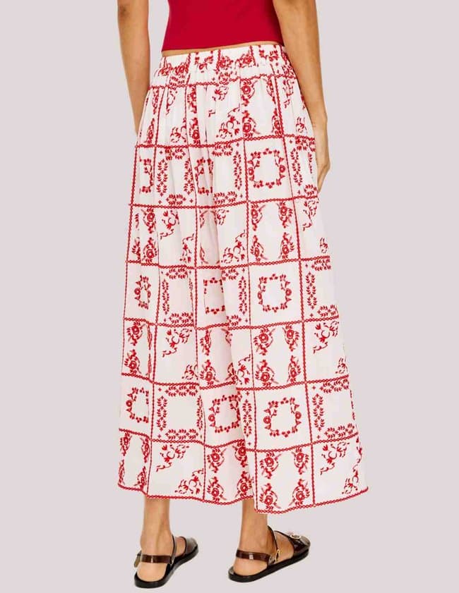 Rails dax skirt - red handkerchief detail