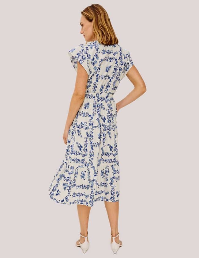 Rails roza dress - ceramic floral model