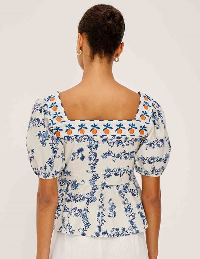 Rails presley top - ceramic floral model