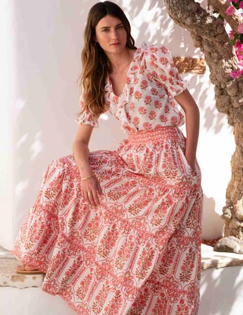 Pink City Prints rah rah skirt - desert blush