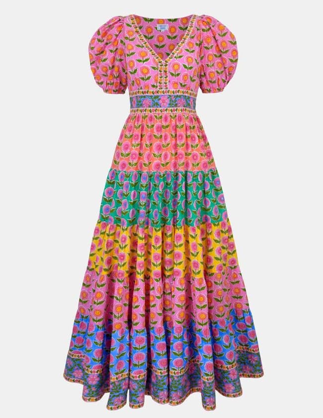 Pink City Prints zizi dress - rainbow back