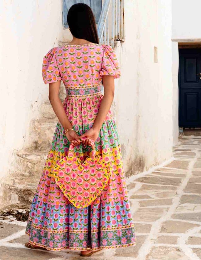 Pink City Prints zizi dress - rainbow model
