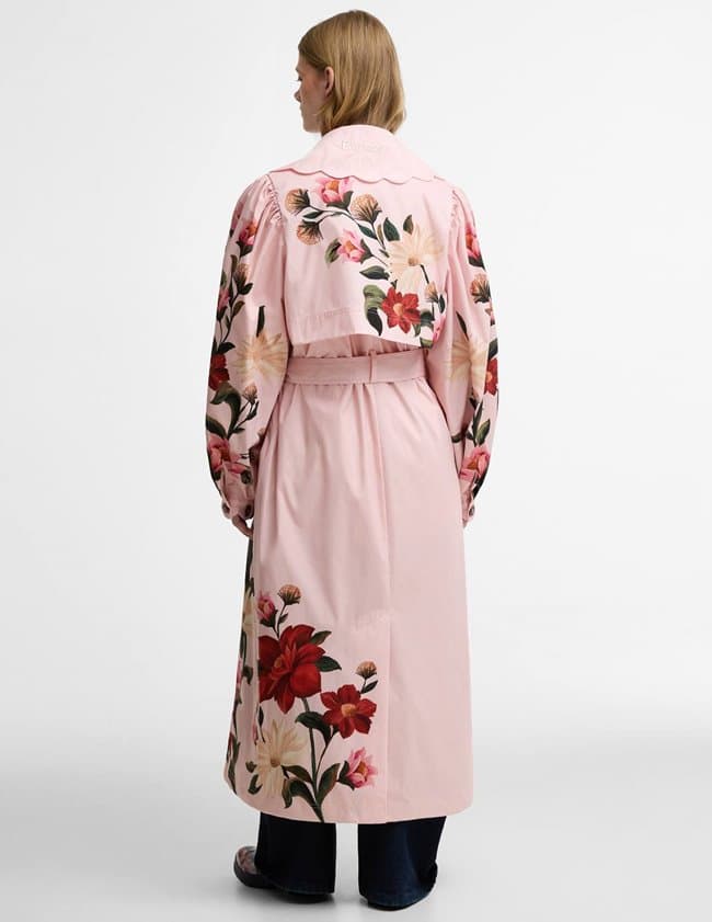 Barbour bromelia coat - pink detail