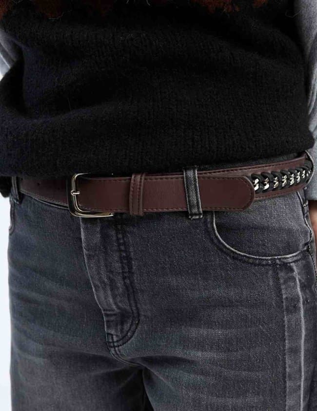Munthe vexing belt - chocolate detail