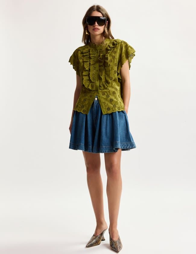 Essentiel Antwerp jellaba blouse - khaki side