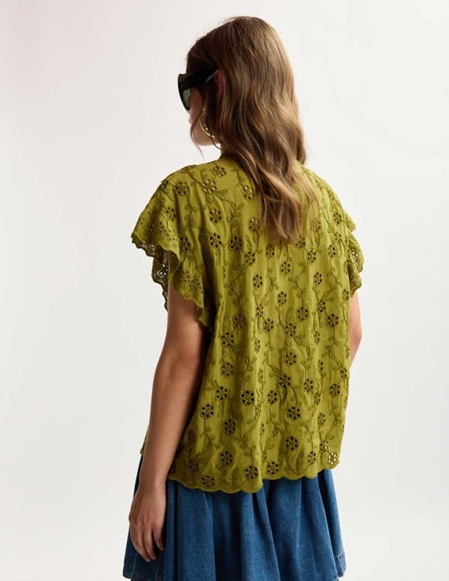 Essentiel Antwerp jellaba blouse - khaki model