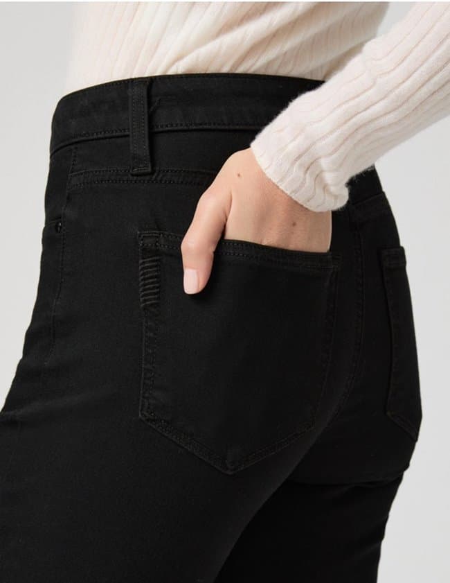 Paige Jeans cindy straight ankle jeans - black shadow back