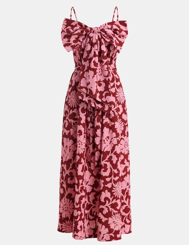 Essentiel Antwerp johnson midi dress - pink back