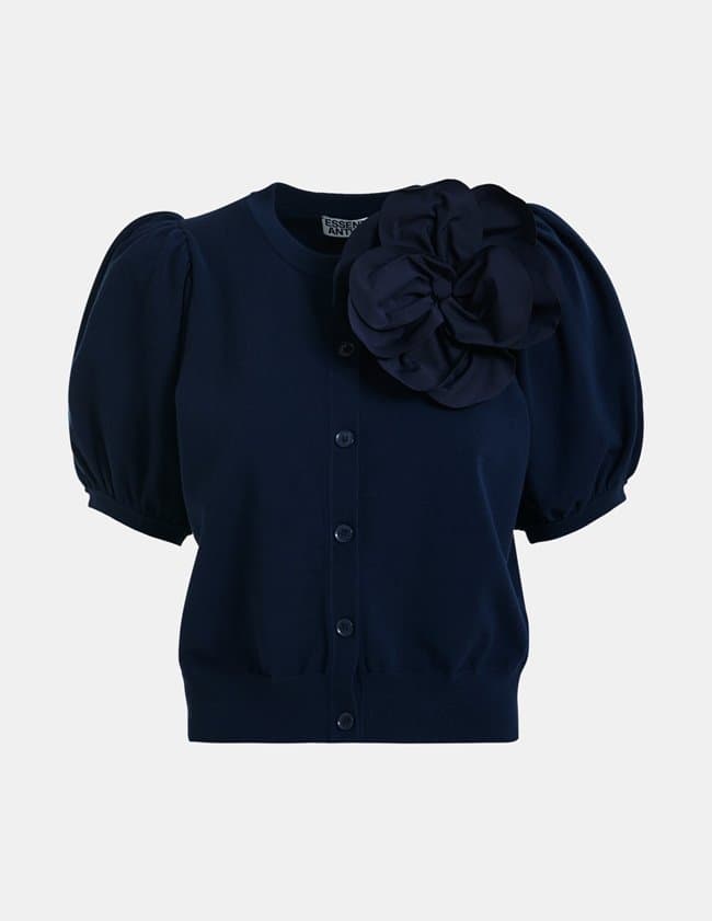 Essentiel Antwerp jumpo cardigan - blue back