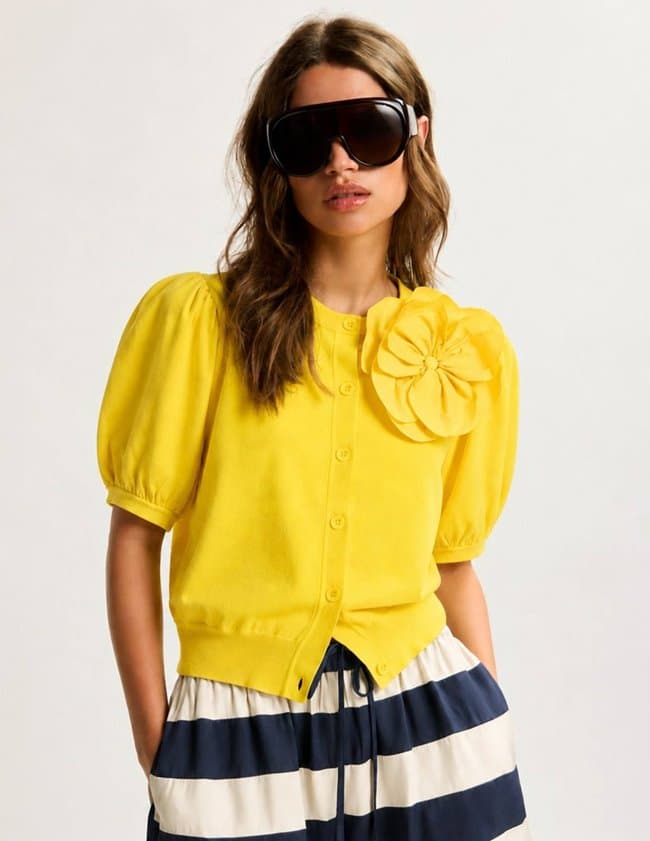 Essentiel Antwerp jumpo cardigan - yellow