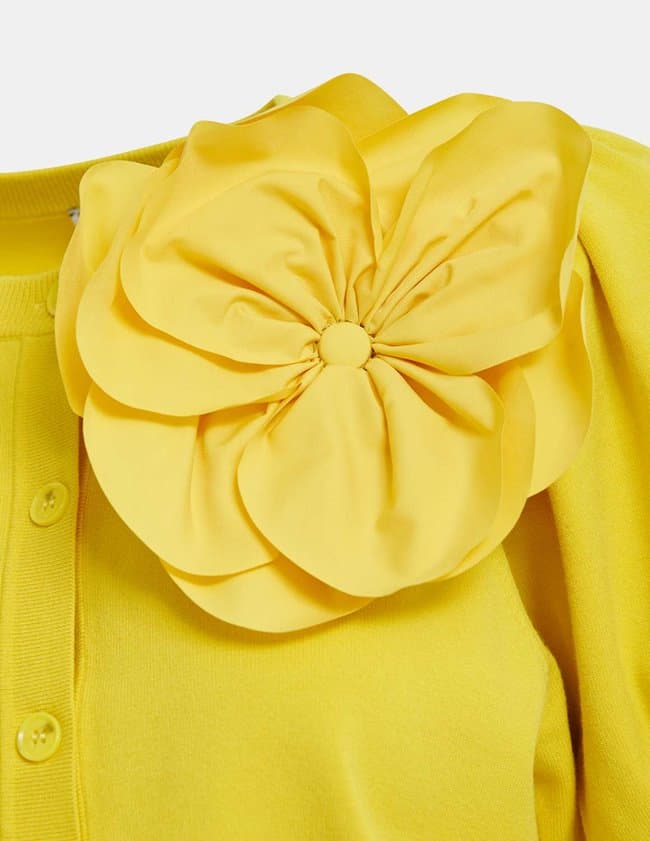Essentiel Antwerp jumpo cardigan - yellow side