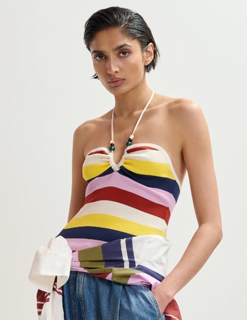 Essentiel Antwerp jellie knit top - off - white
