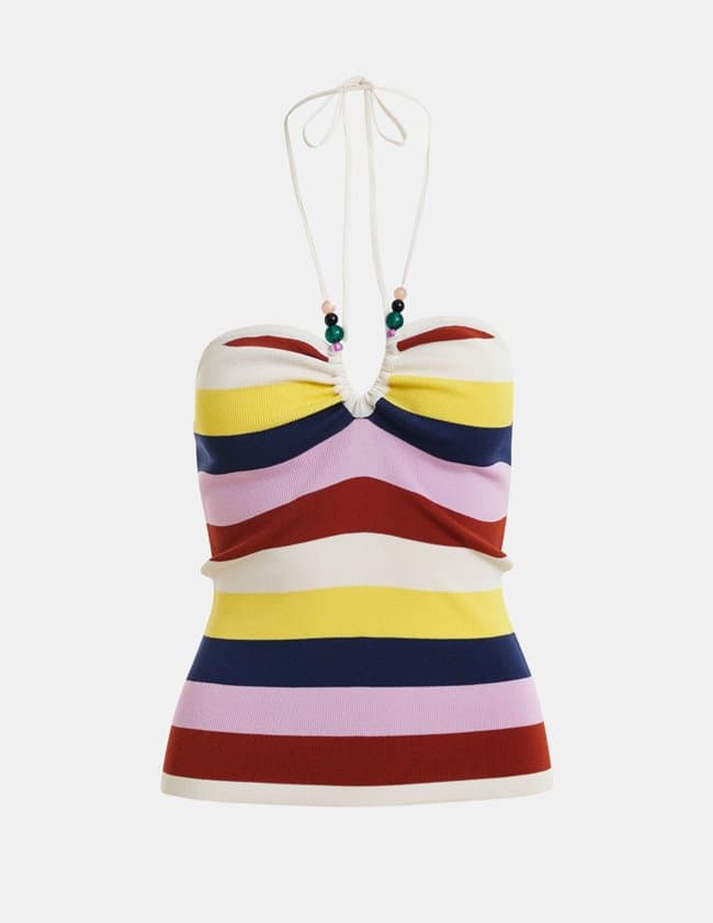 Essentiel Antwerp jellie knit top - off - white back