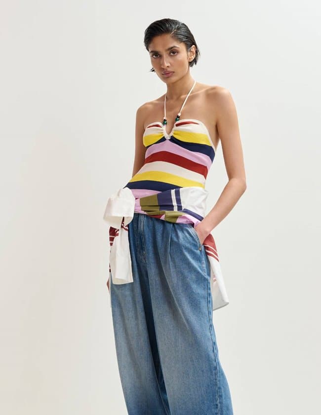 Essentiel Antwerp jellie knit top - off - white side