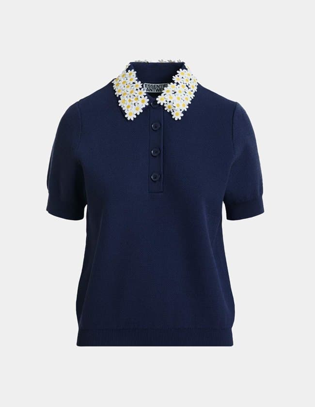 Essentiel Antwerp jember polo top - blue back