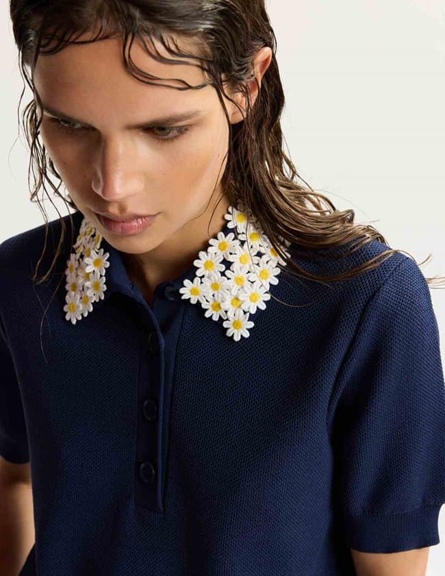 Essentiel Antwerp jember polo top - blue model