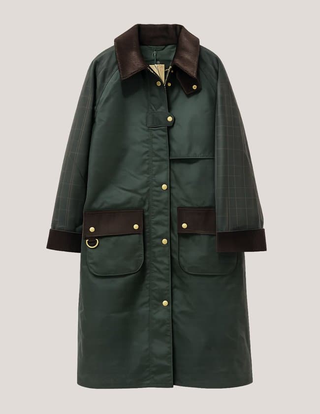 Barbour checked kirklees jacket - fern back