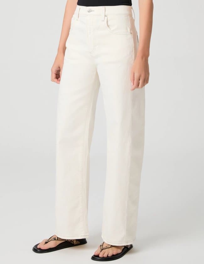 Paige Jeans arellia skimmer jeans - cream side