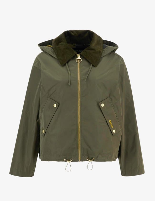 Barbour weaver jacket - ivy green back