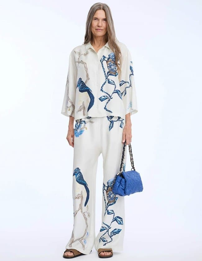 Munthe nancie top - print creme detail