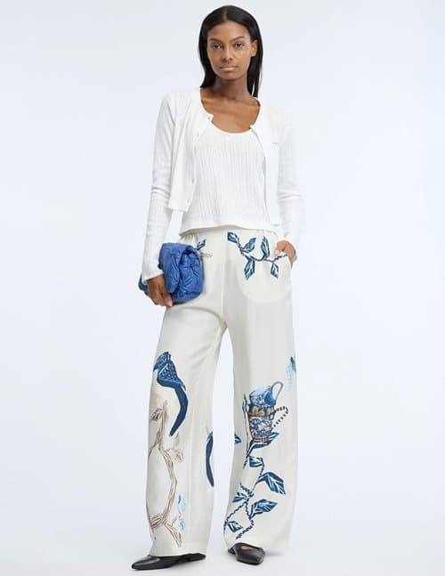 Munthe fabert trousers - print creme