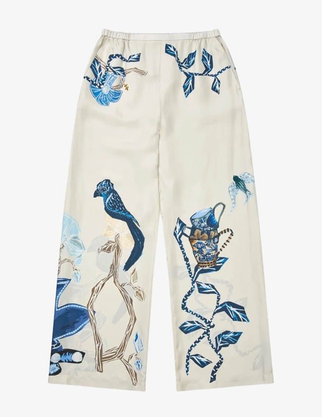 Munthe fabert trousers - print creme back