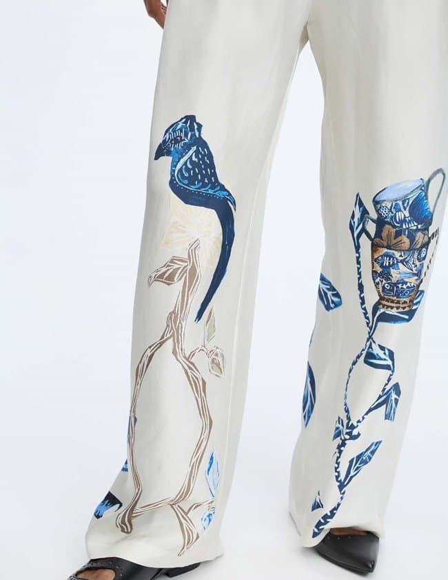 Munthe fabert trousers - print creme side