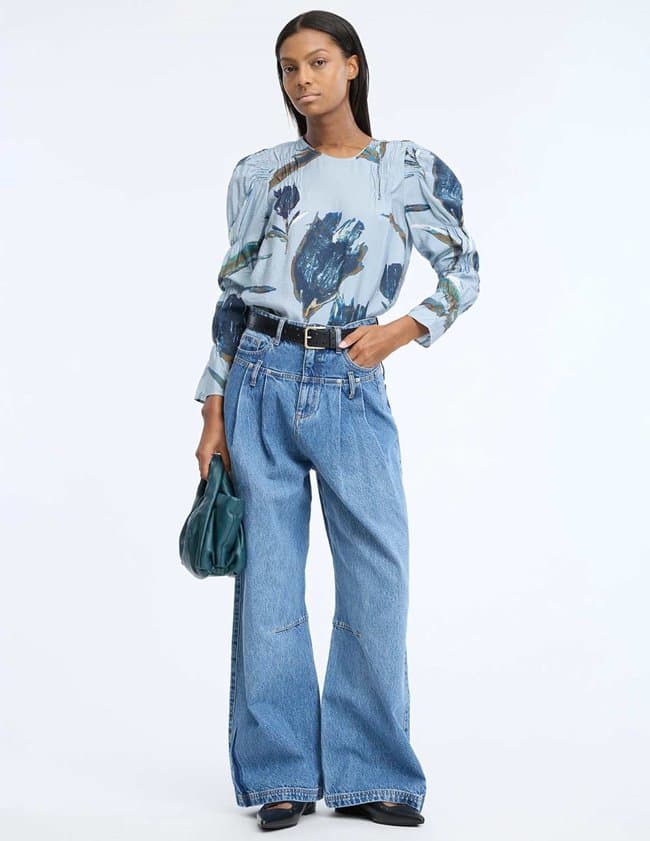 Munthe frewin top - blue detail