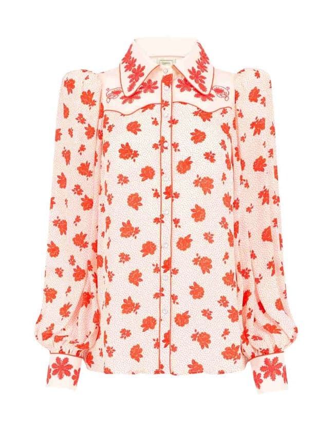 Queens of Archive vivienne blouse - rose back
