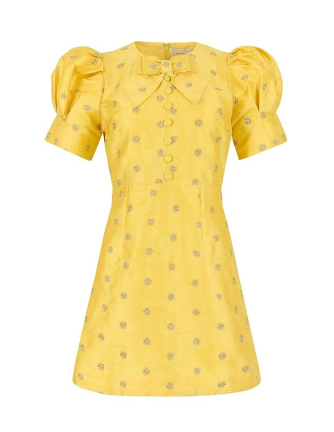 Queens of Archive primrose dress - yellow back